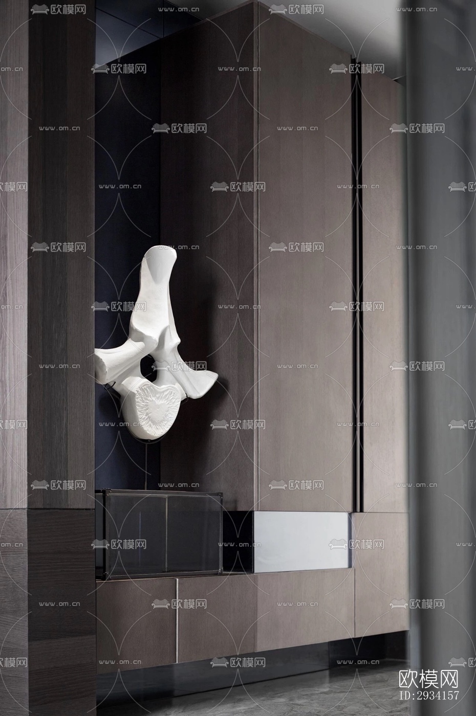 高级灰别墅效果图下载（渲染图15）