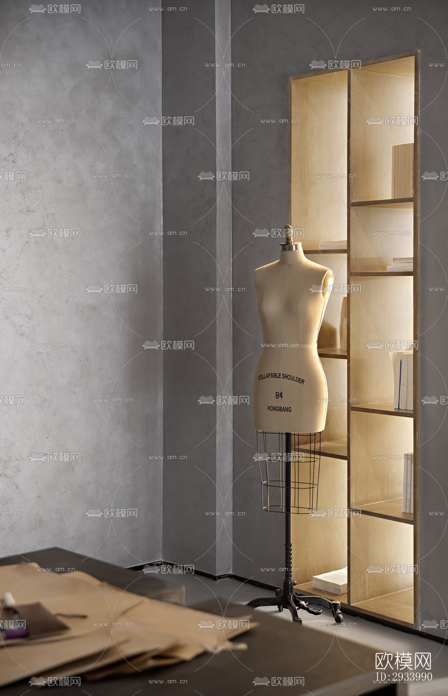 新中式别墅效果图下载（渲染图1）