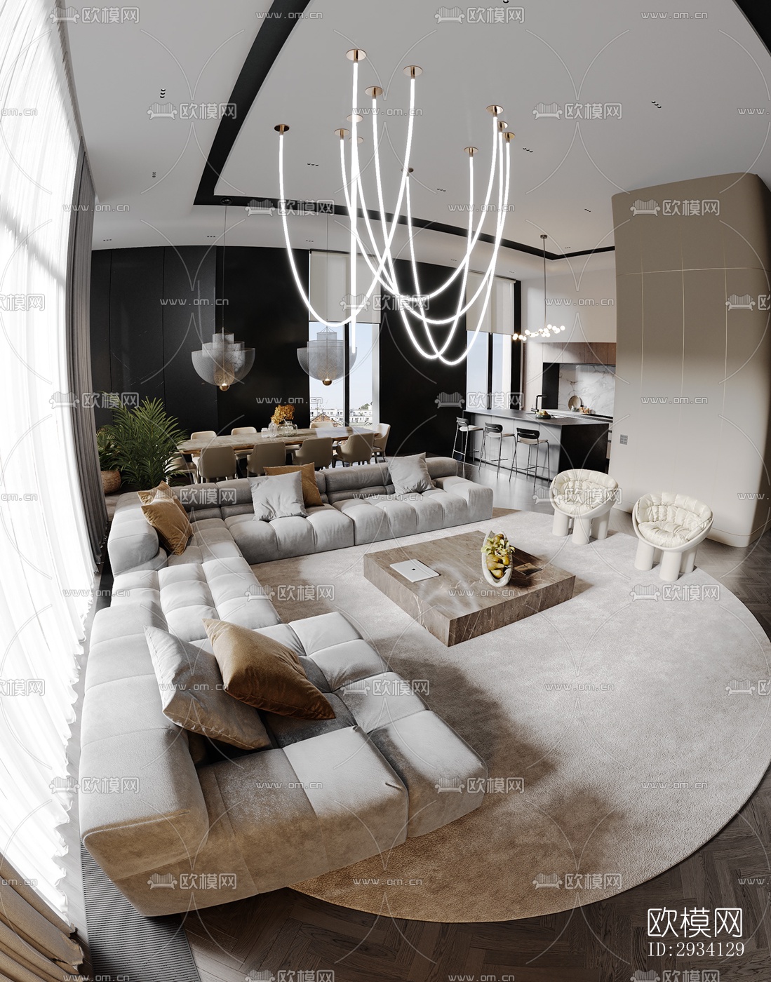 现代别墅效果图下载（渲染图14）