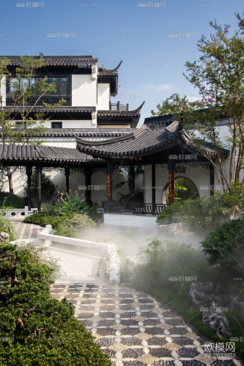 中式别墅效果图下载（渲染图6）