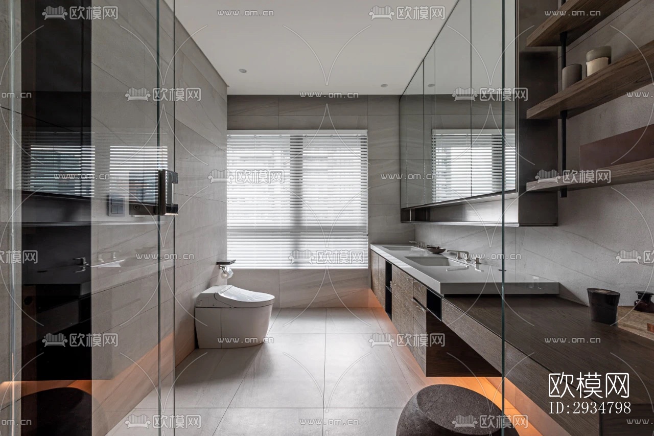 现代平层效果图下载（渲染图13）