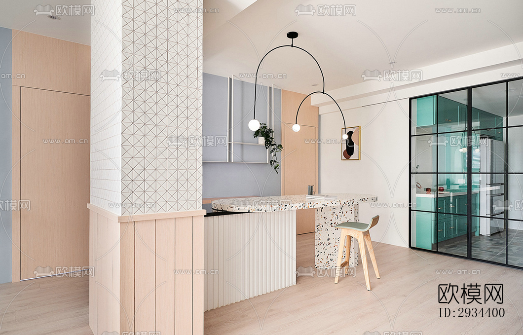 北欧平层效果图下载（渲染图9）