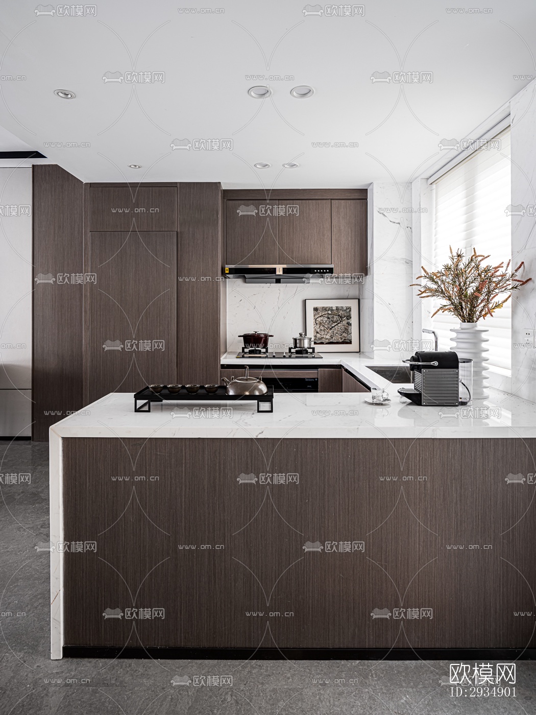 现代平层效果图下载（渲染图20）