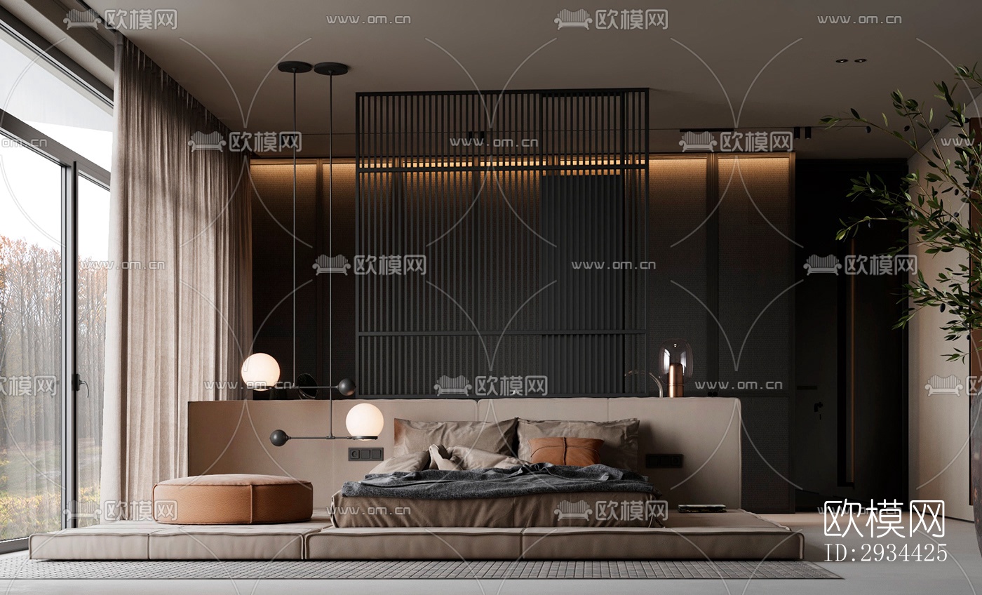 北欧平层效果图下载（渲染图2）