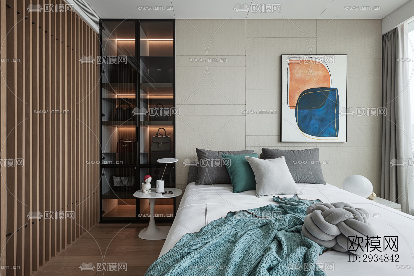 现代平层效果图下载（渲染图13）