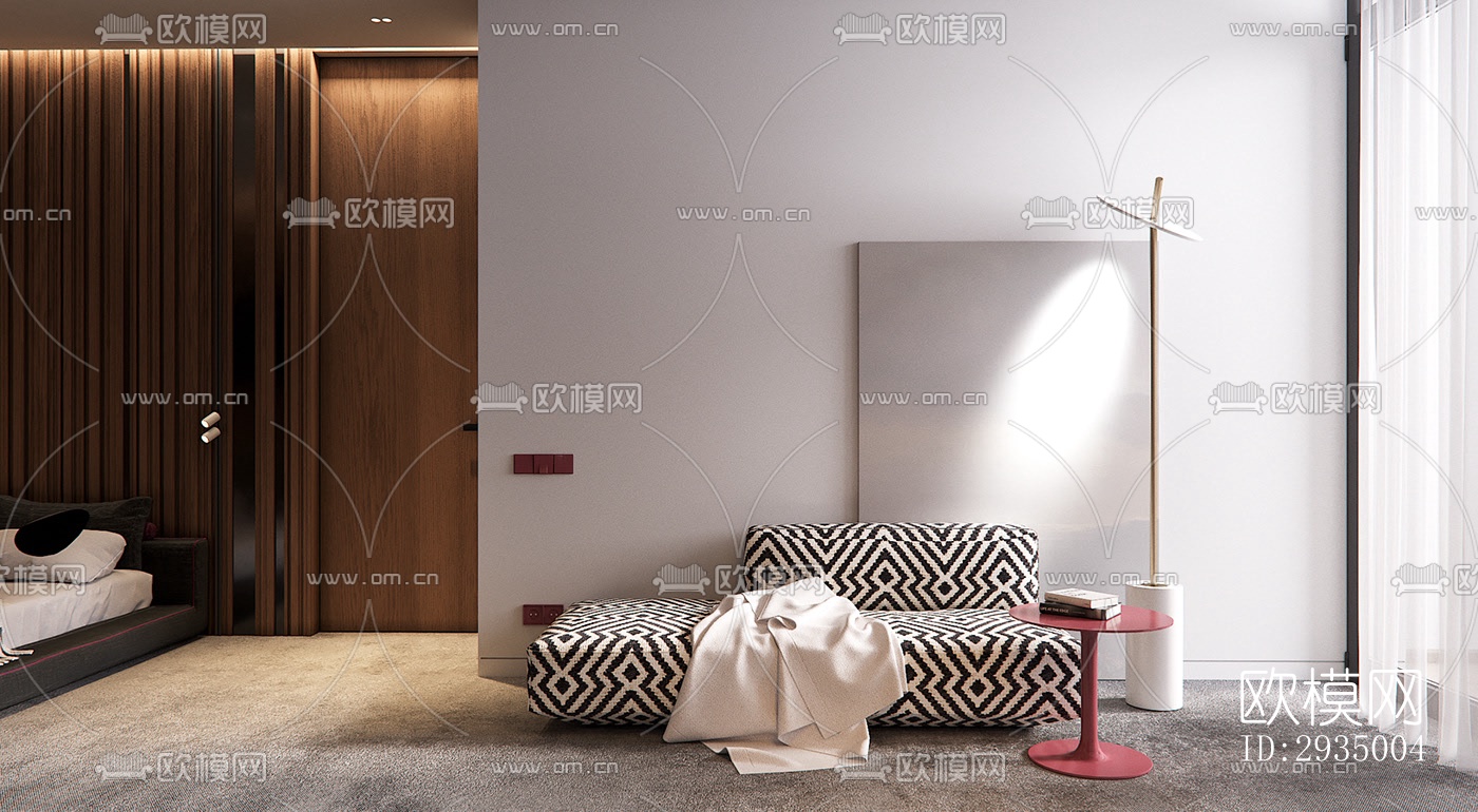 现代平层效果图下载（渲染图11）