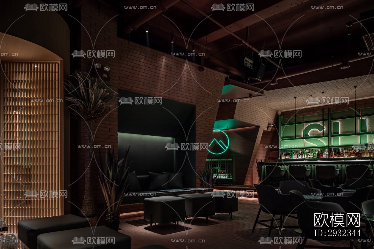 工业风酒吧效果图下载（渲染图2）