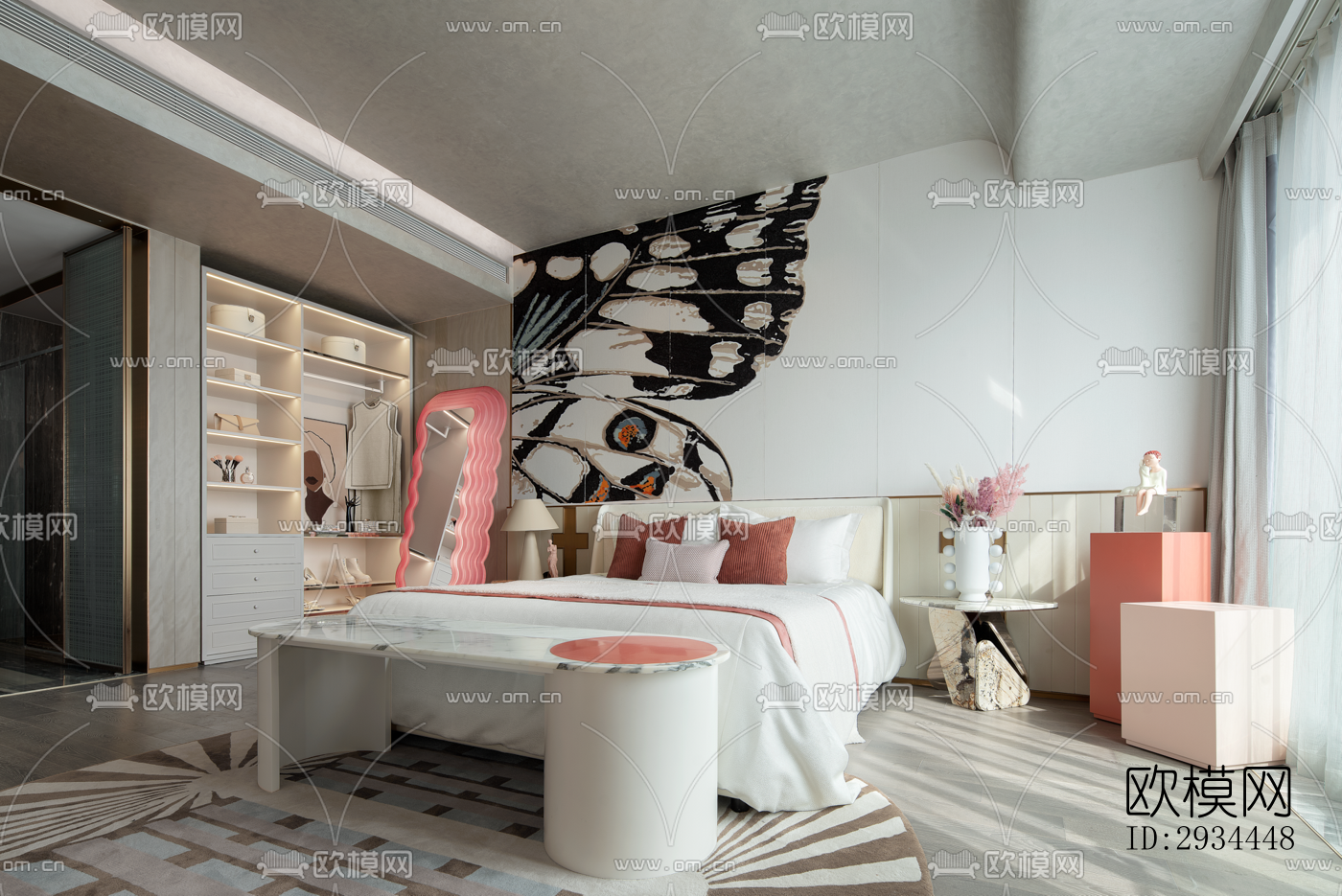 后现代平层效果图下载（渲染图3）