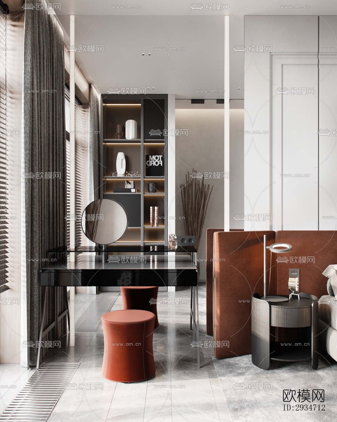 现代平层效果图下载（渲染图4）