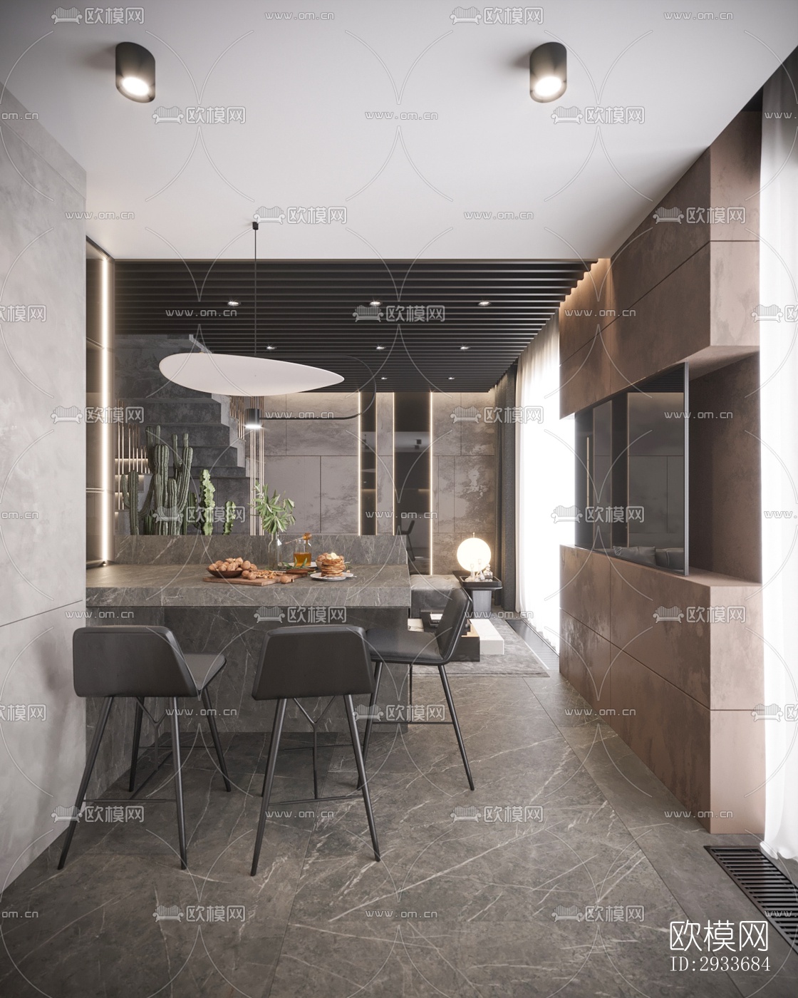 工业风公寓效果图下载（渲染图5）