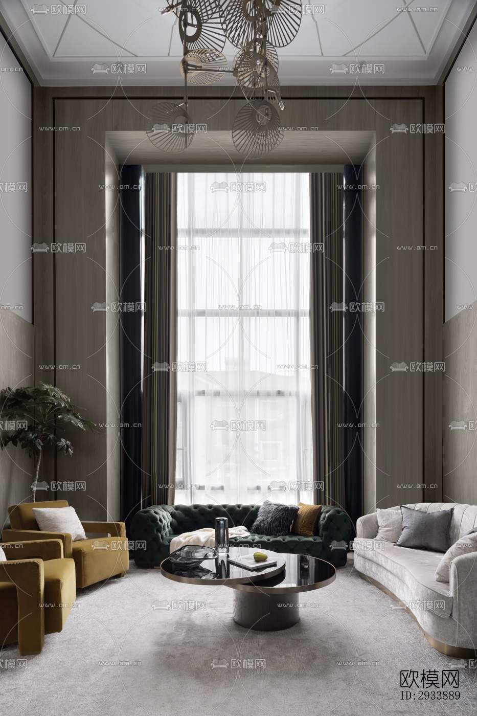 后现代别墅效果图下载（渲染图15）