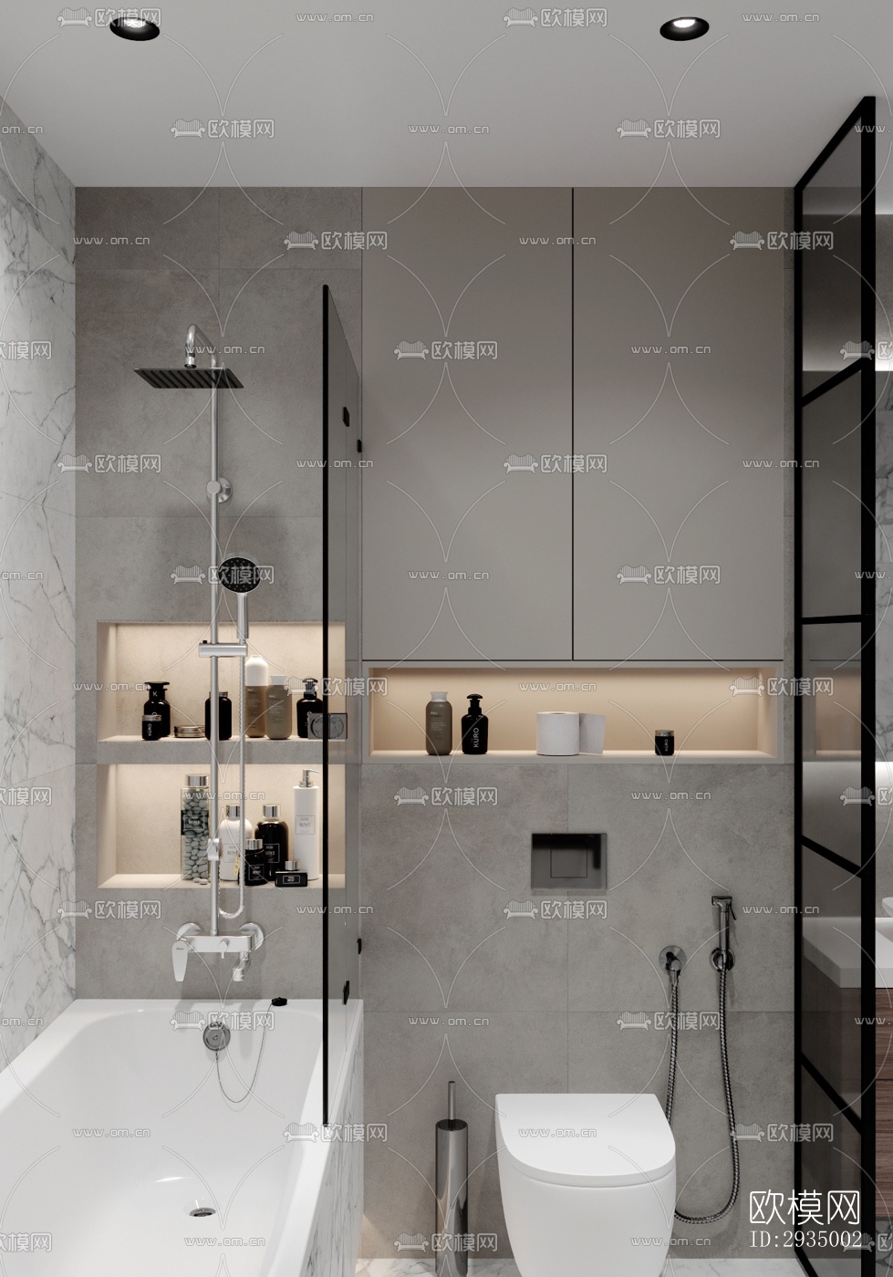 现代平层效果图下载（渲染图6）