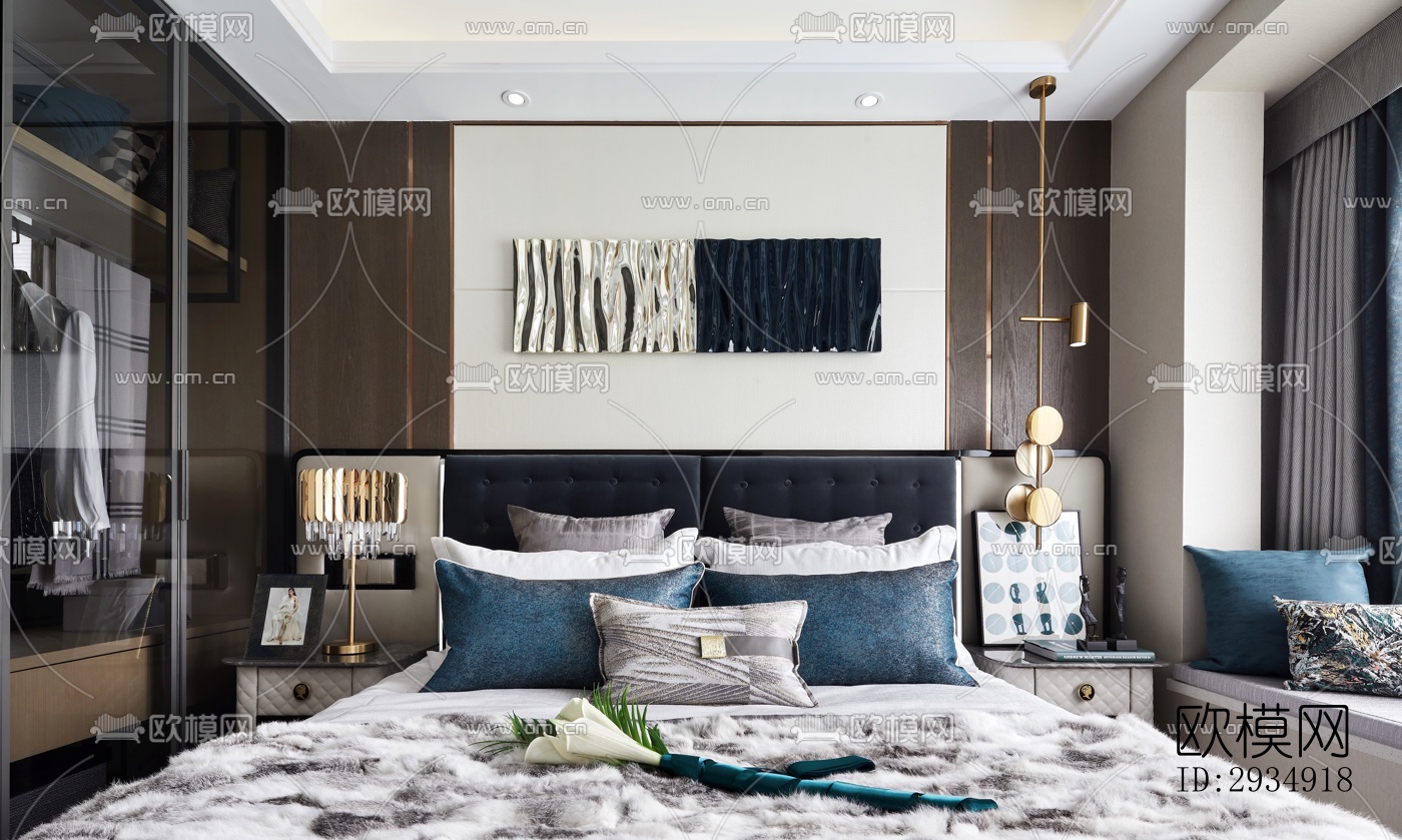 现代平层效果图下载（渲染图11）