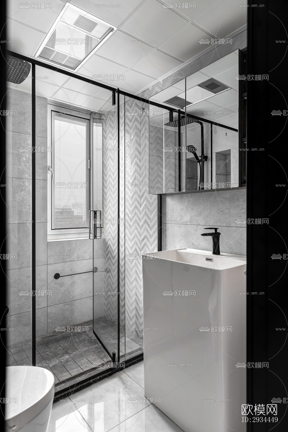 后现代平层效果图下载（渲染图12）