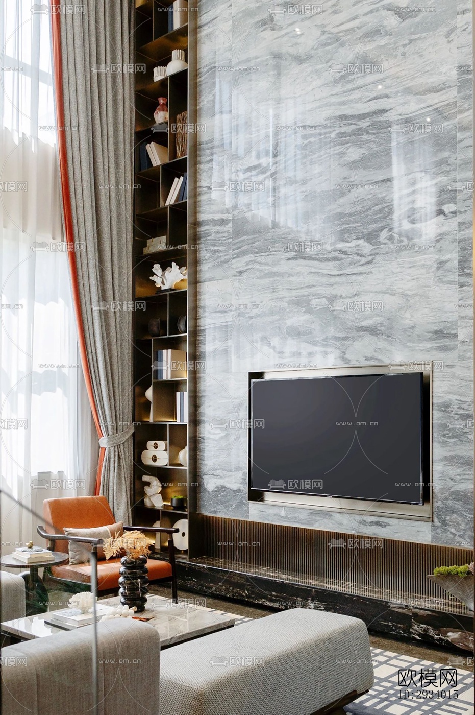 新中式别墅效果图下载（渲染图16）