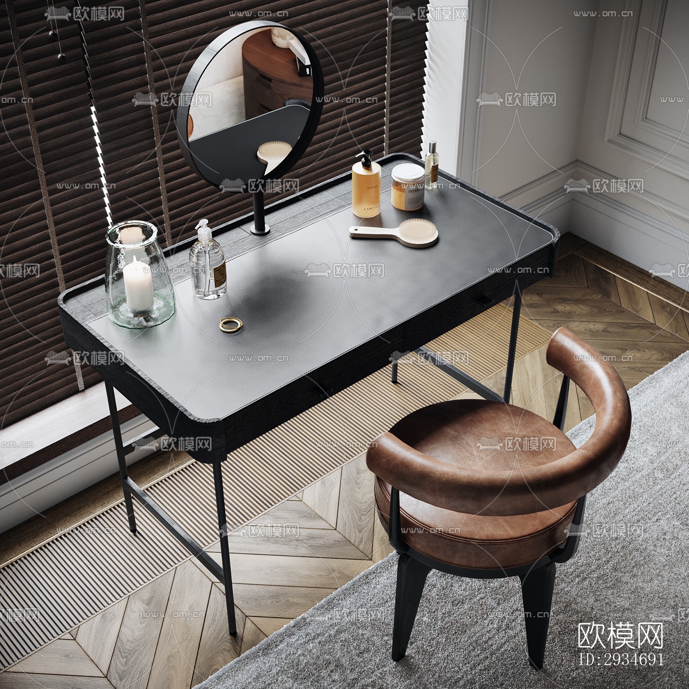 欧式平层效果图下载（渲染图17）