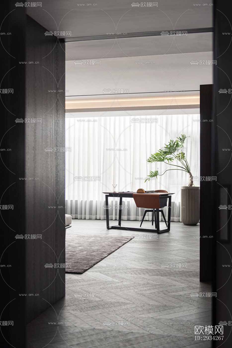 现代复式效果图下载（渲染图16）