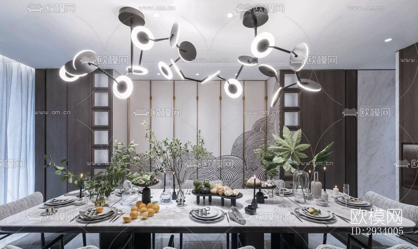 新中式别墅效果图下载（渲染图3）