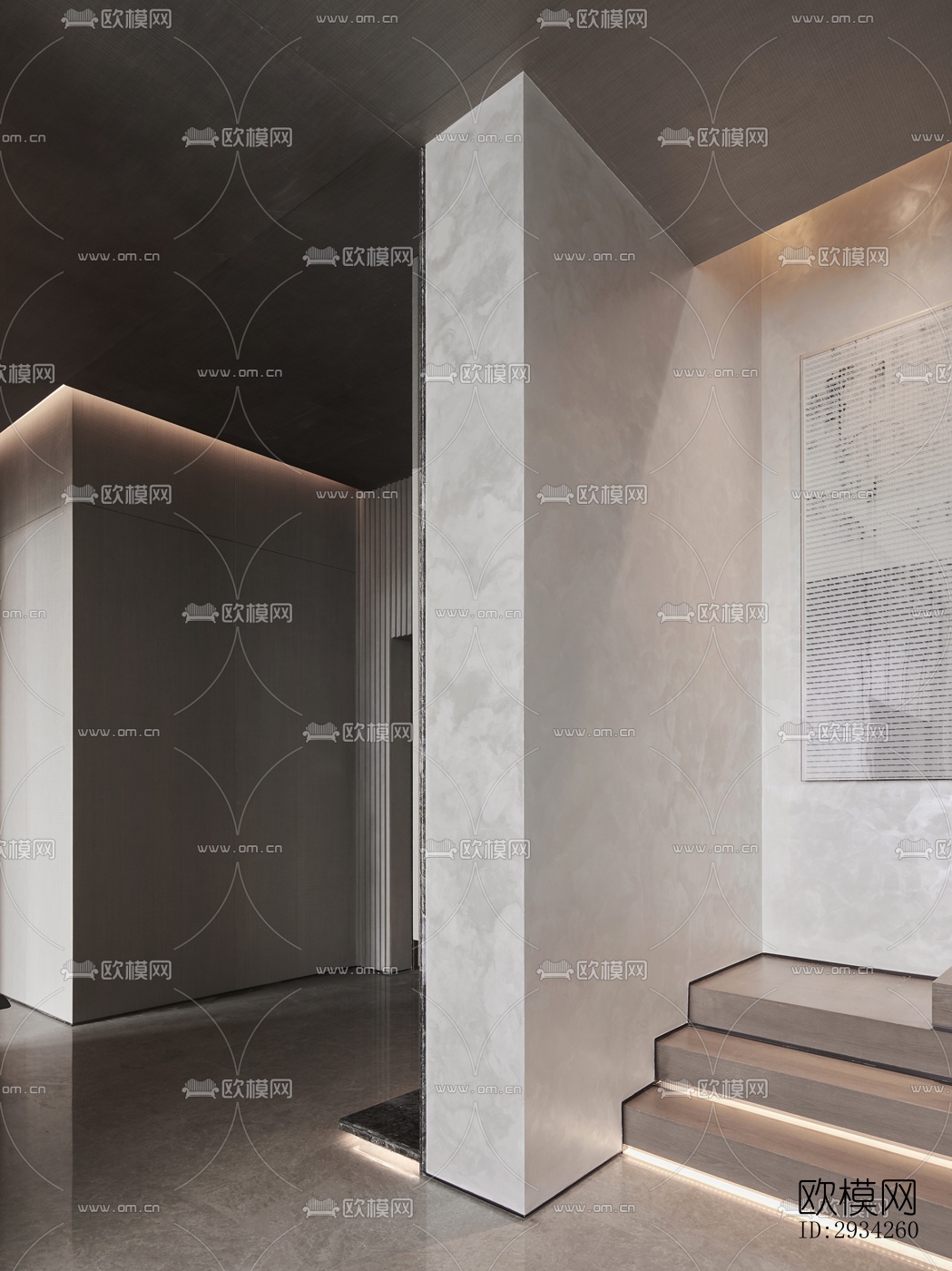 现代复式效果图下载（渲染图4）