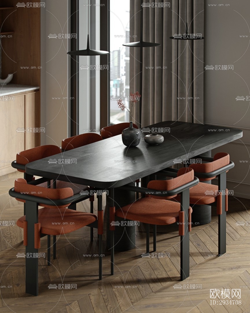 现代平层效果图下载（渲染图8）