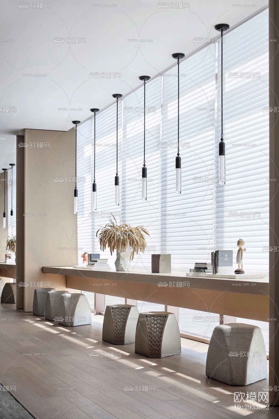 新中式别墅效果图下载（渲染图15）