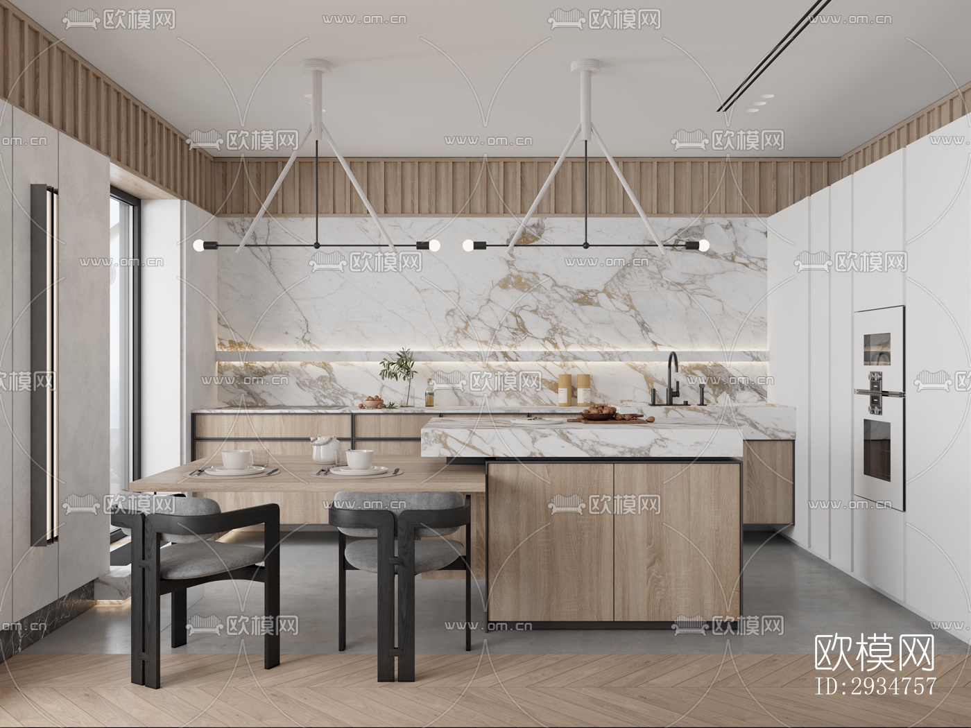 现代平层效果图下载（渲染图12）