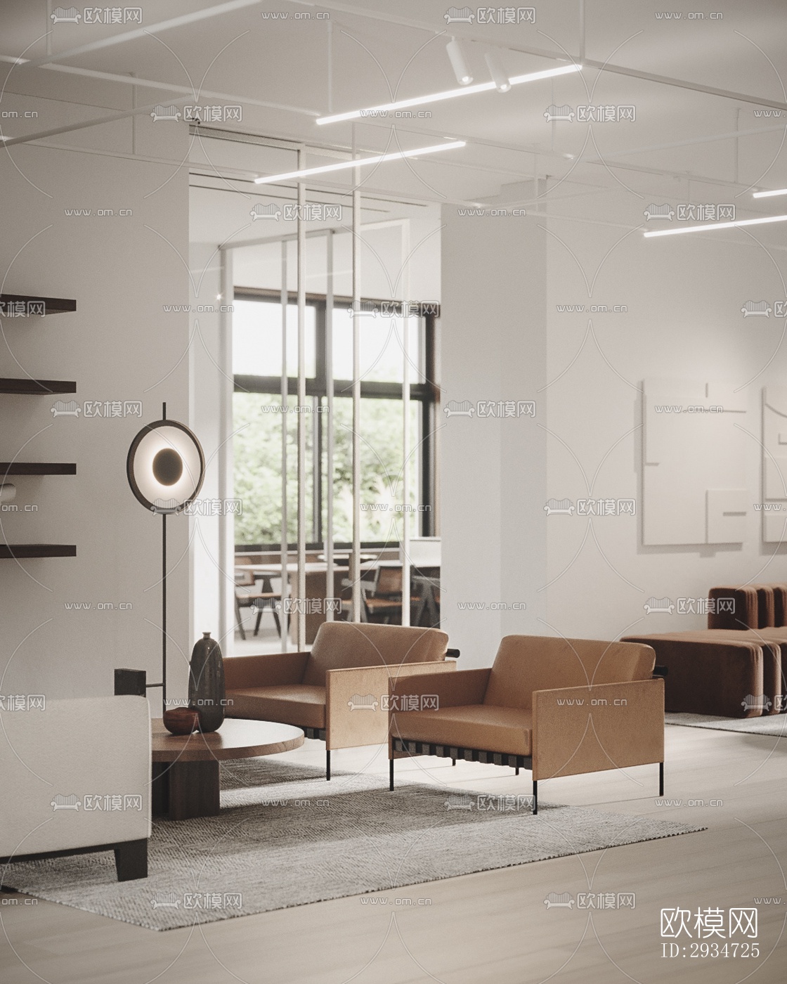 现代平层效果图下载（渲染图4）