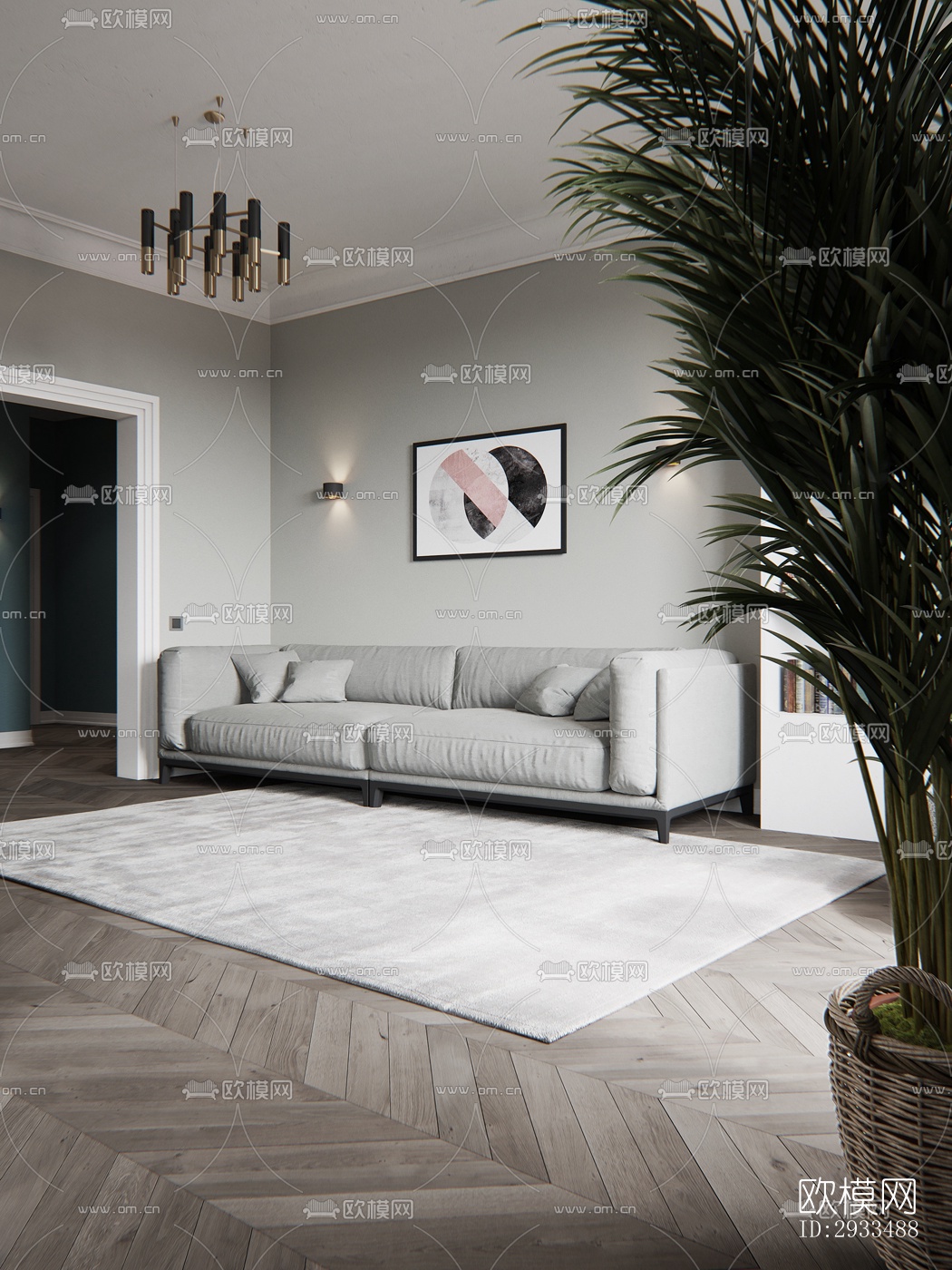 北欧公寓效果图下载（渲染图8）