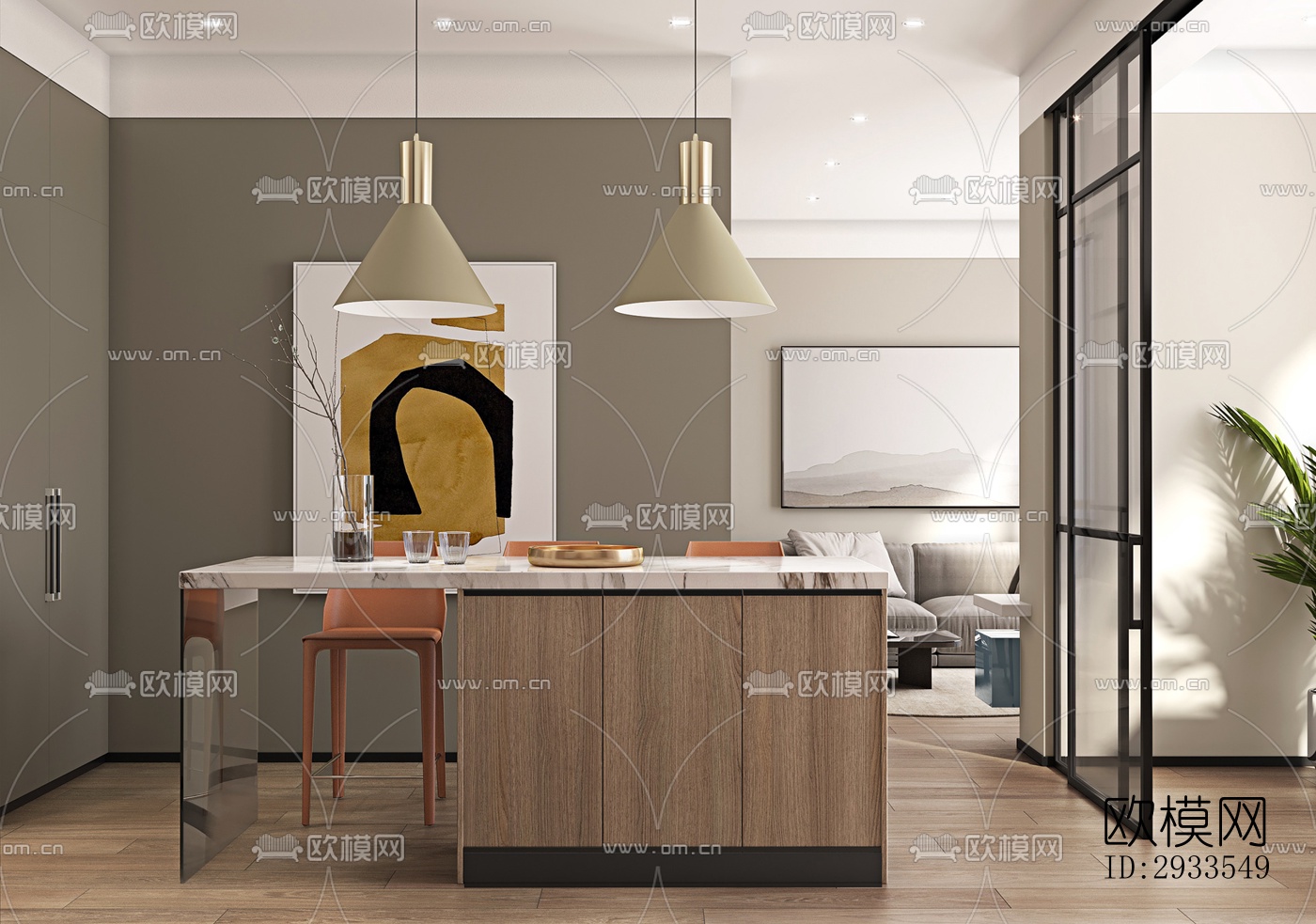 北欧公寓效果图下载（渲染图8）