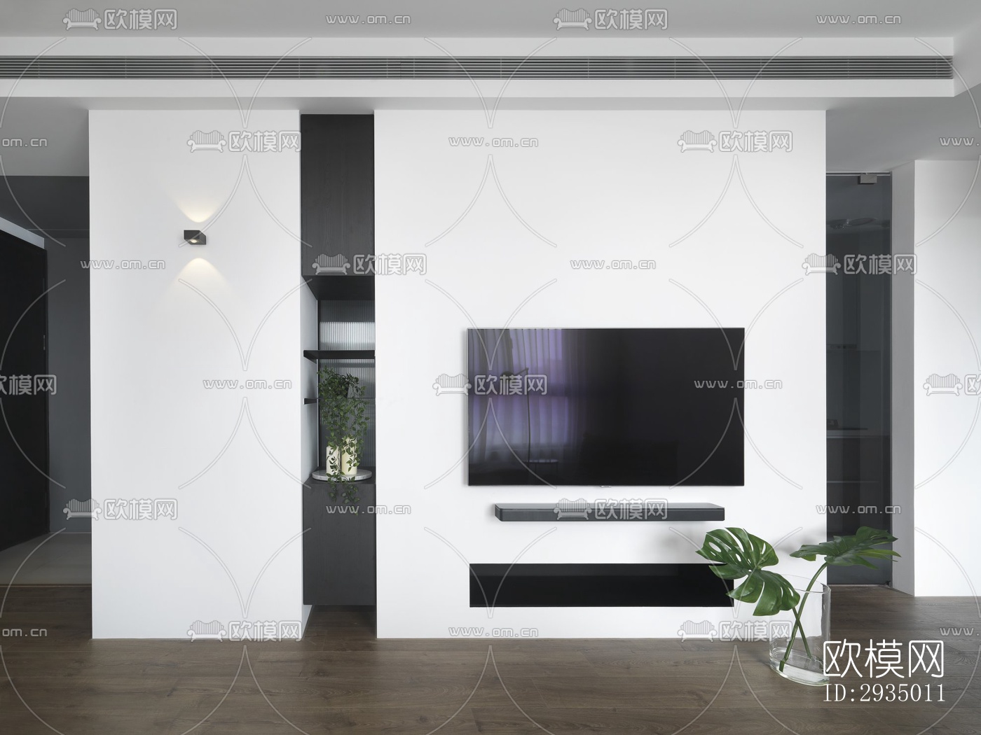 现代平层效果图下载（渲染图7）