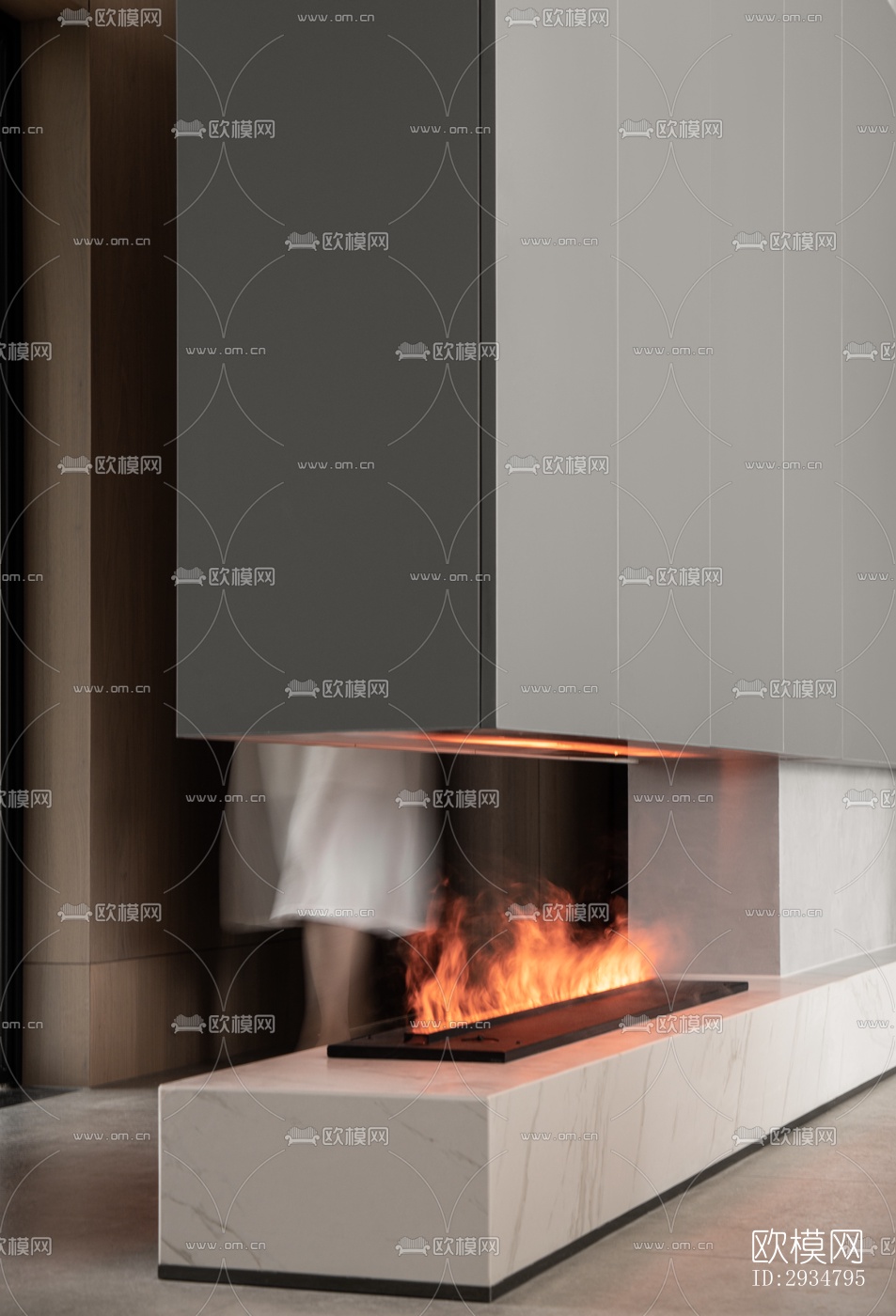 现代平层效果图下载（渲染图17）