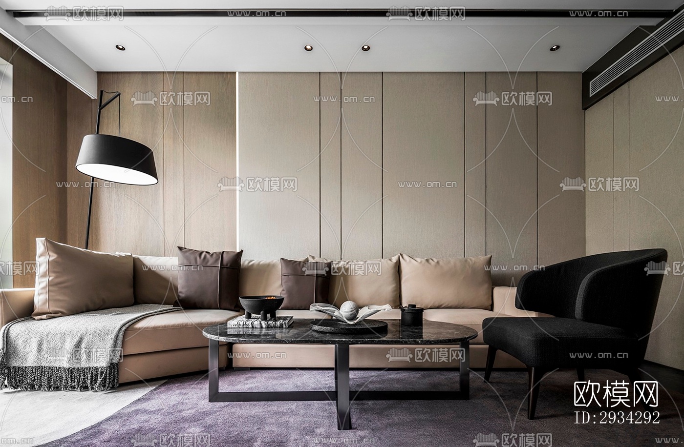 现代复式效果图下载（渲染图8）