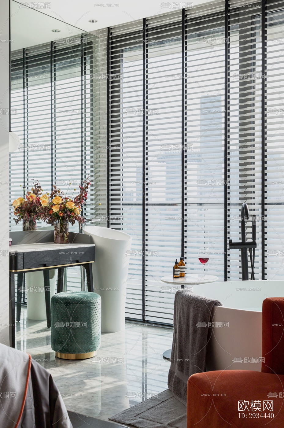 后现代平层效果图下载（渲染图7）