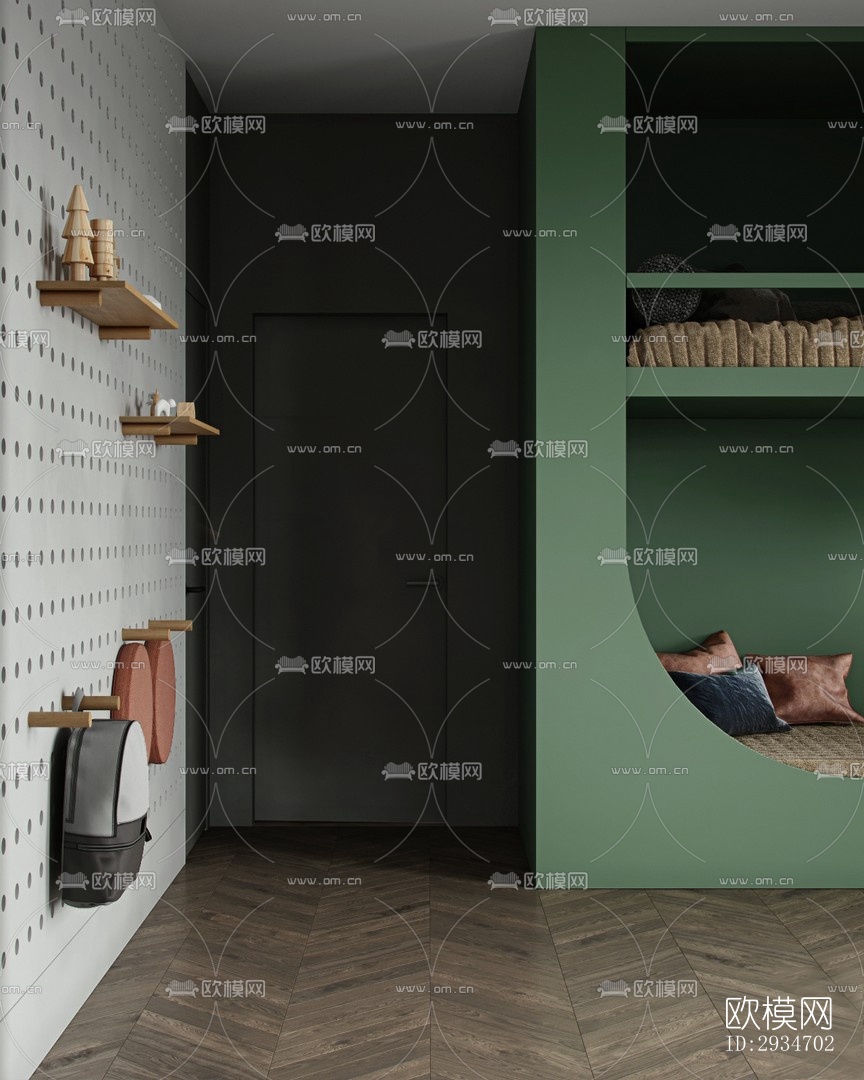 现代平层效果图下载（渲染图6）