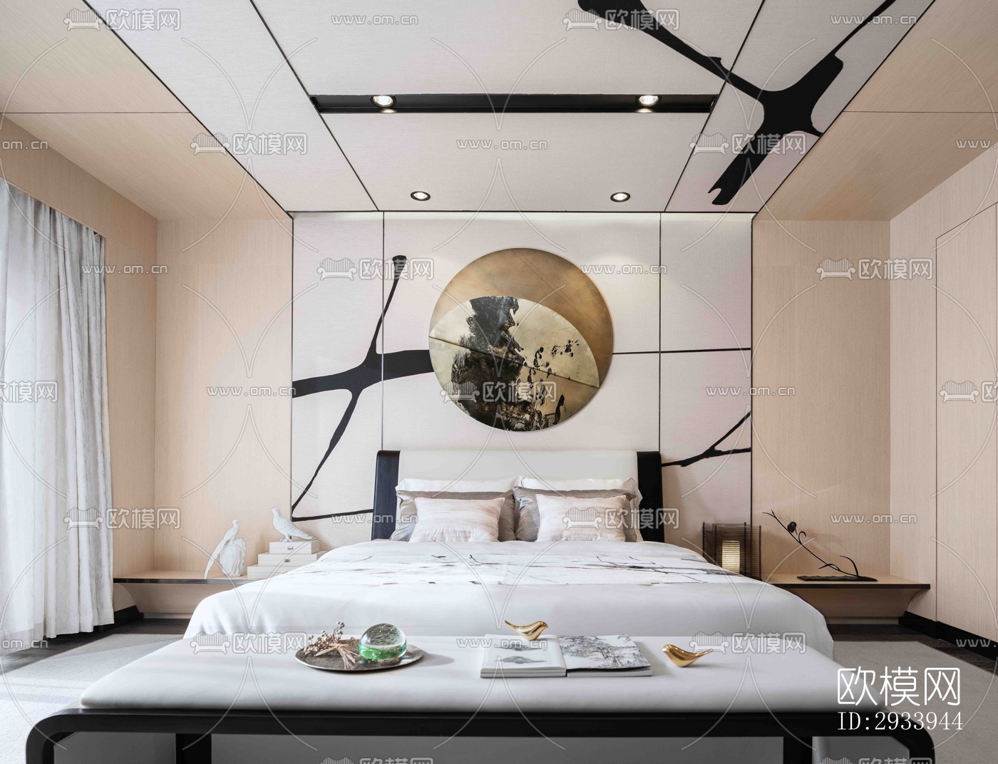 新中式别墅效果图下载（渲染图9）