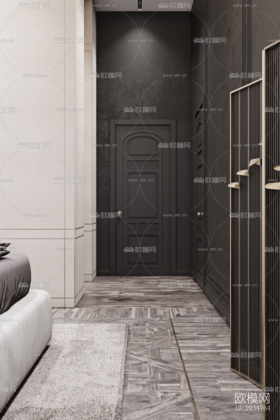 现代平层效果图下载（渲染图17）