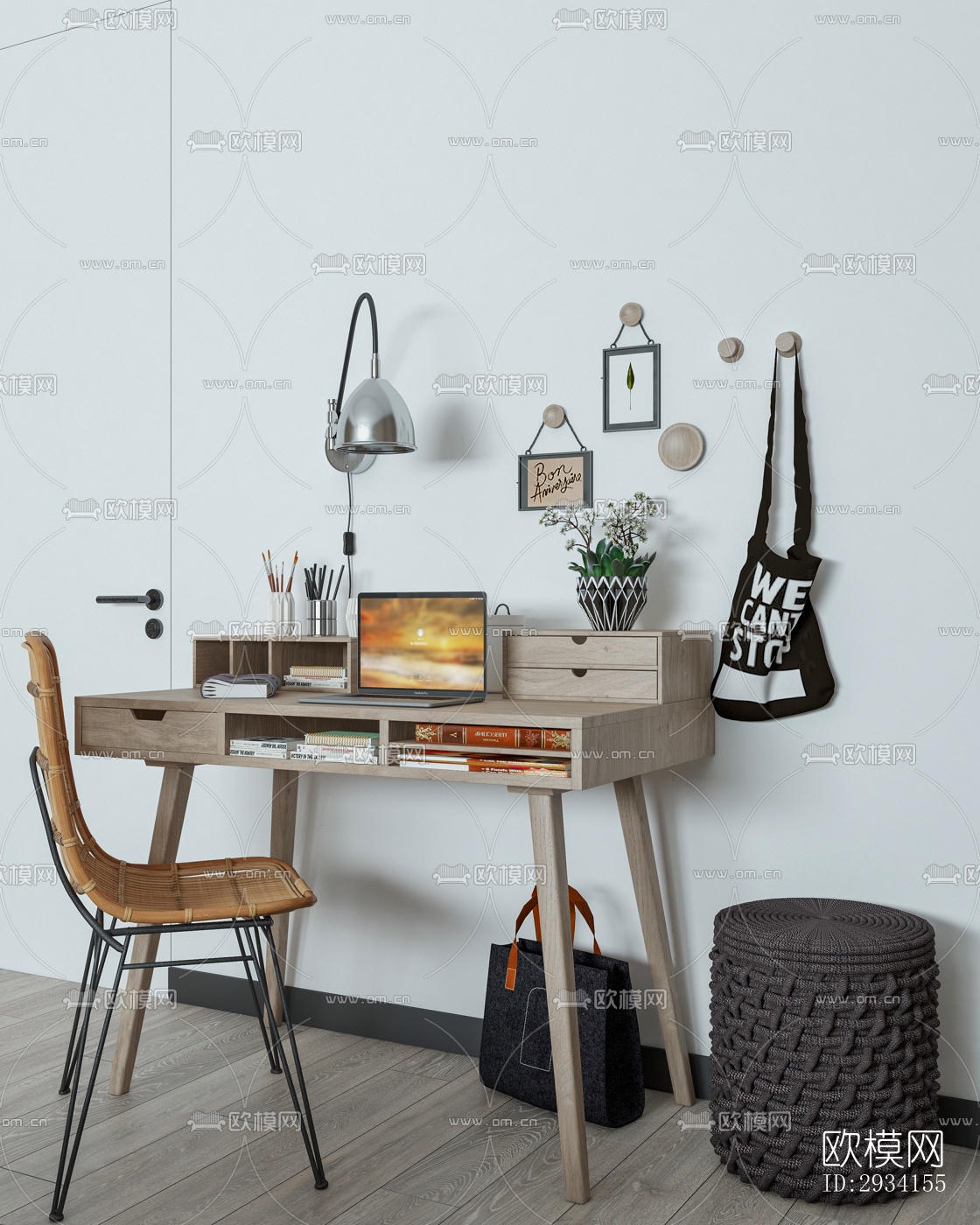 高级灰别墅效果图下载（渲染图5）