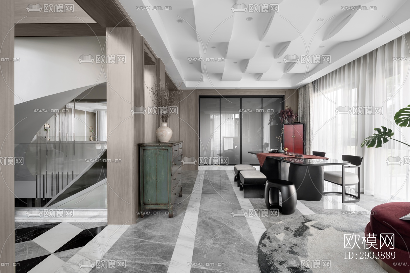 后现代别墅效果图下载（渲染图5）