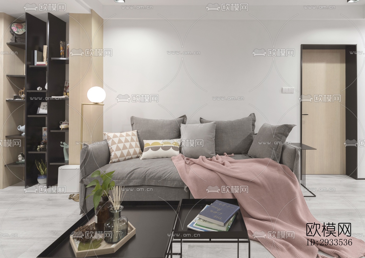 北欧公寓效果图下载（渲染图1）