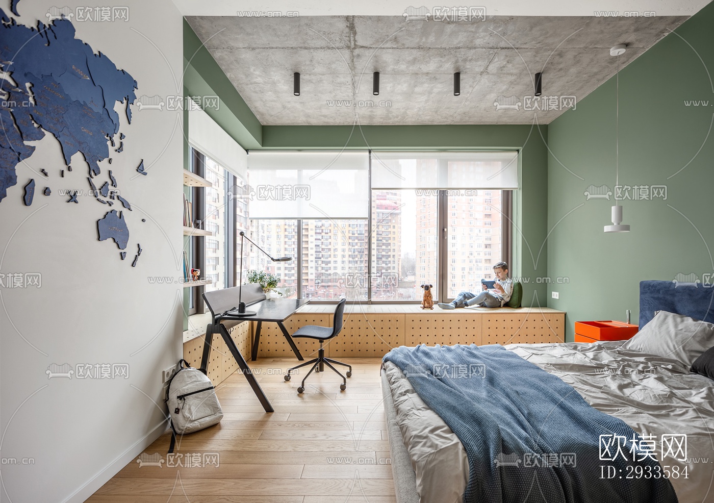 北欧公寓效果图下载（渲染图2）