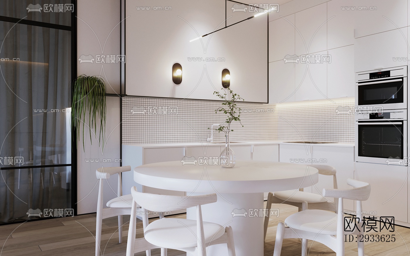 北欧公寓效果图下载（渲染图2）