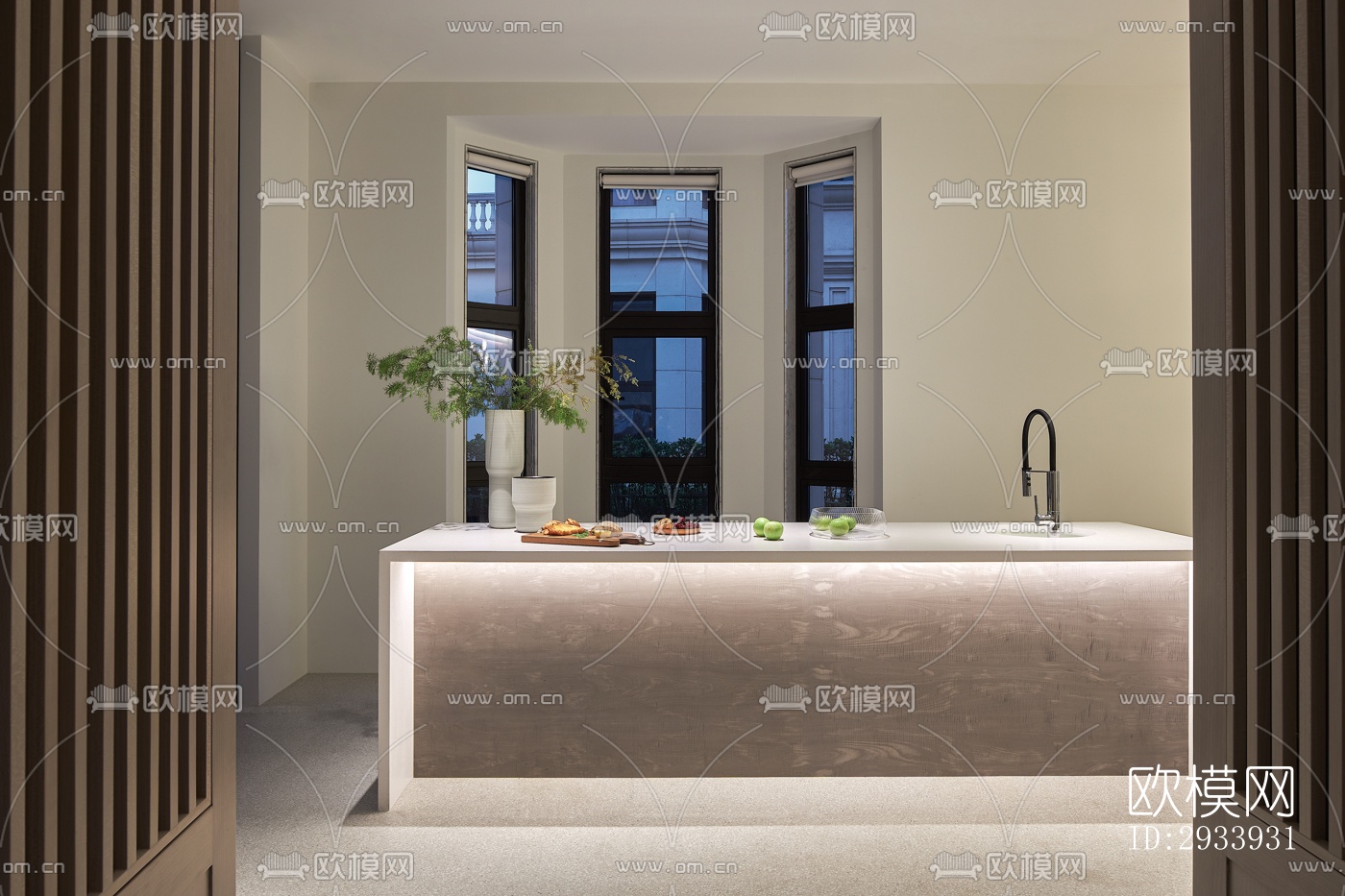 新中式别墅效果图下载（渲染图7）