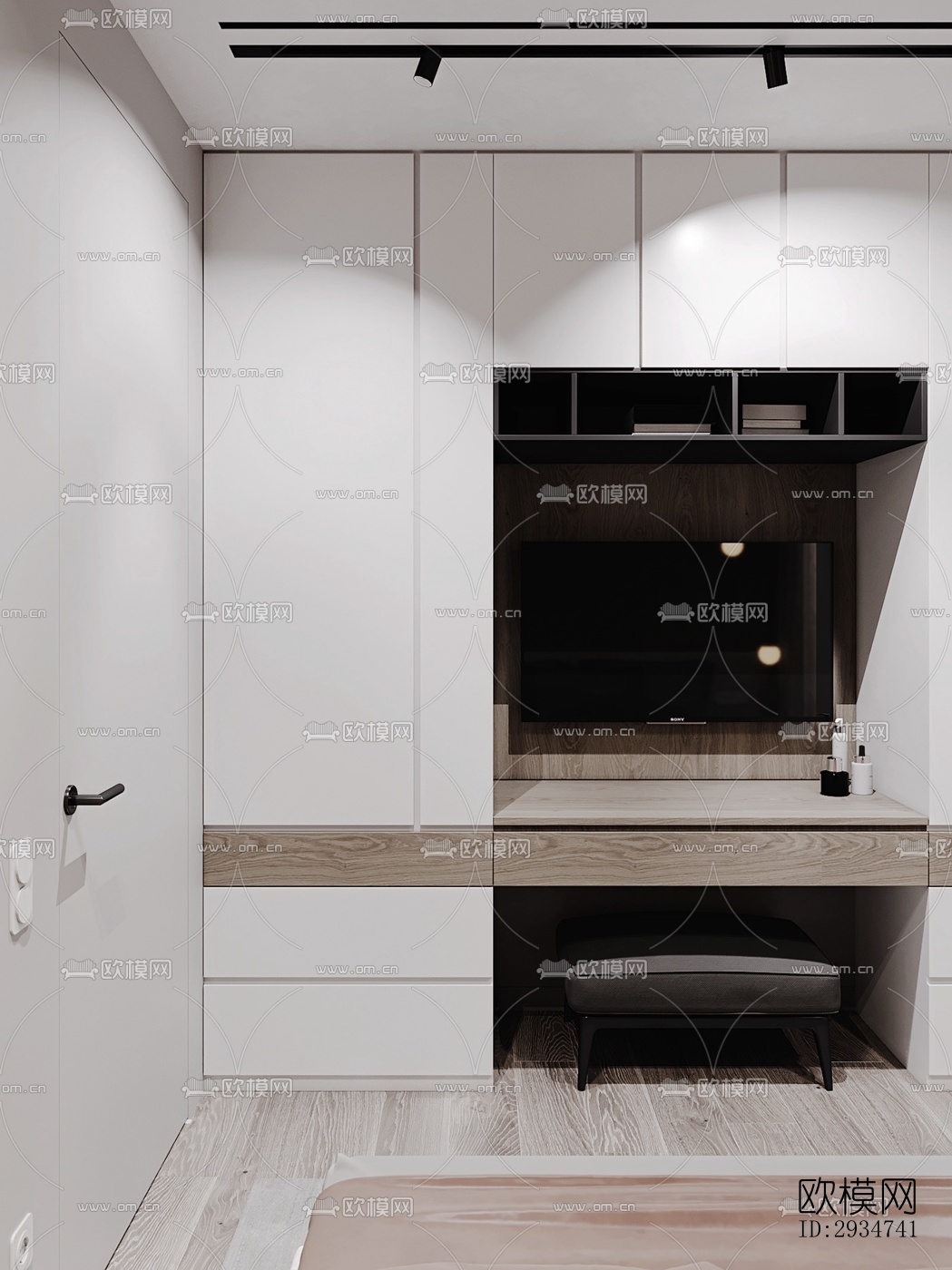 现代平层效果图下载（渲染图5）