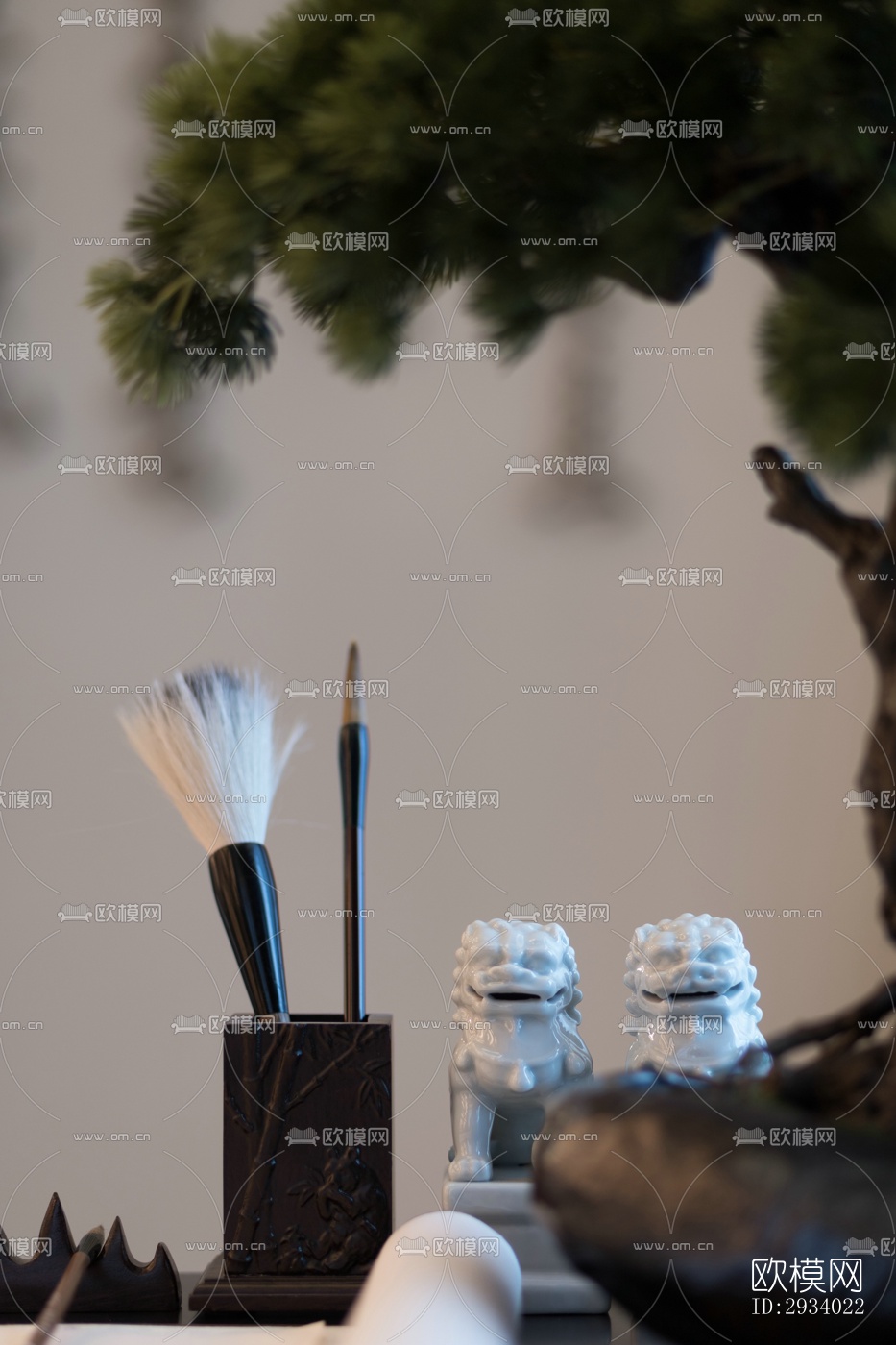 新中式别墅效果图下载（渲染图6）