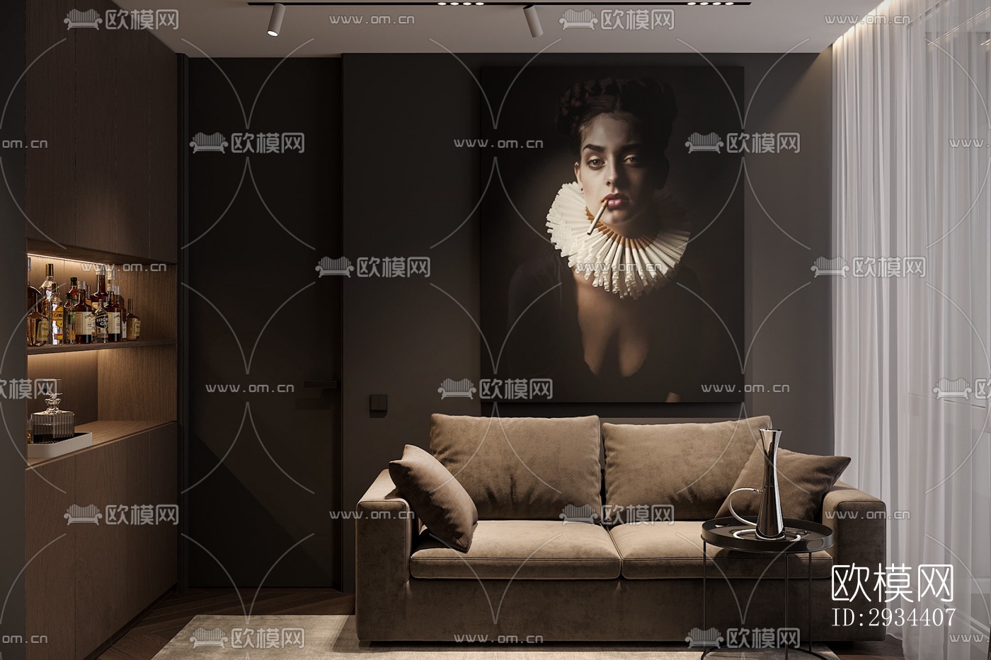 北欧平层效果图下载（渲染图6）