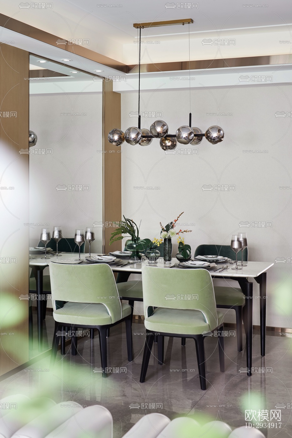 现代平层效果图下载（渲染图6）