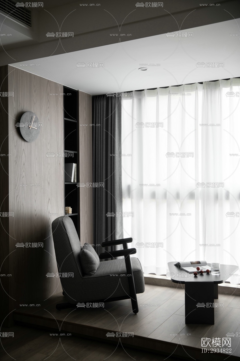 现代平层效果图下载（渲染图3）