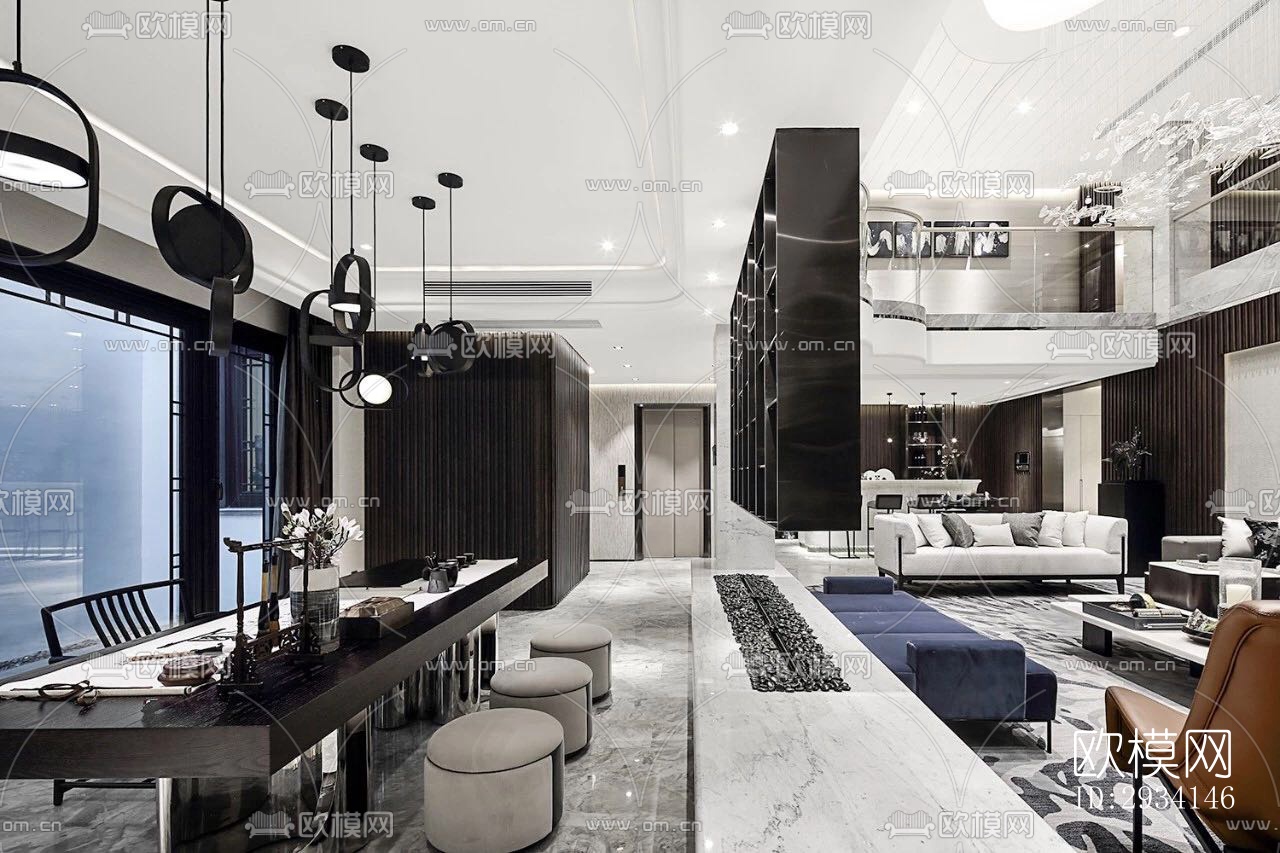 现代别墅效果图下载（渲染图14）