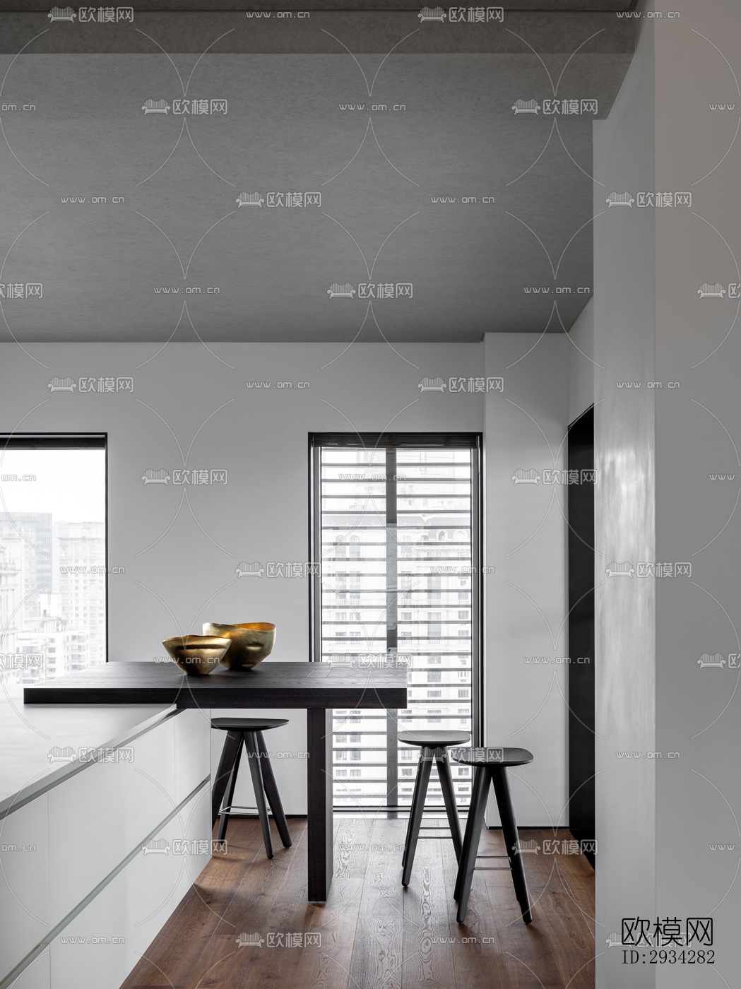 现代复式效果图下载（渲染图10）