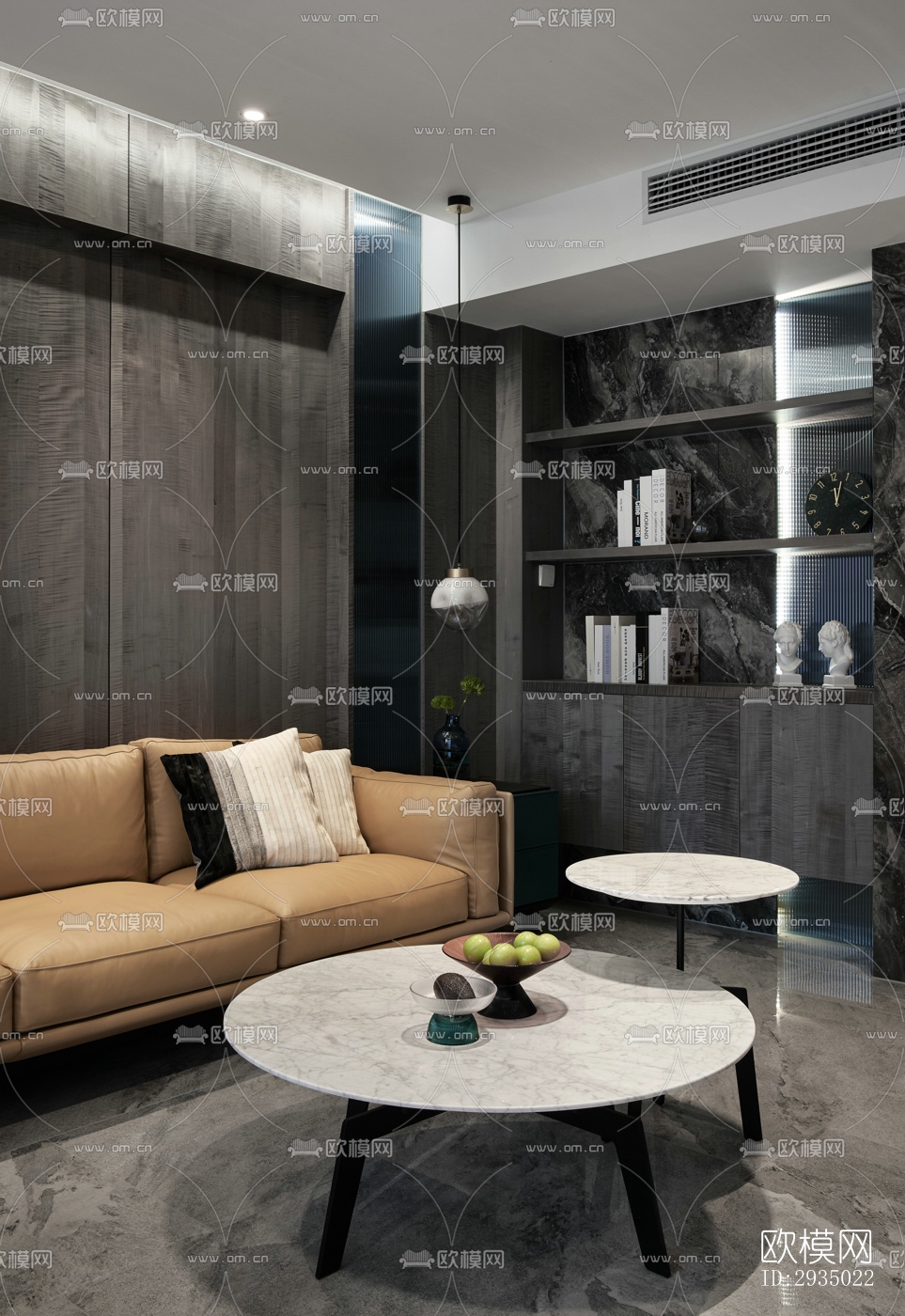 现代平层效果图下载（渲染图11）